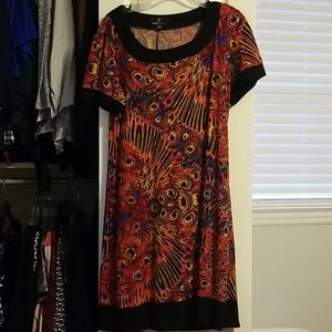 Ronni Nicole Peacock Midi dress